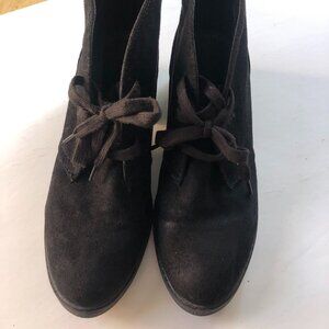 Universal Thread Lace Up Black Suede Ankle Boots Size 11